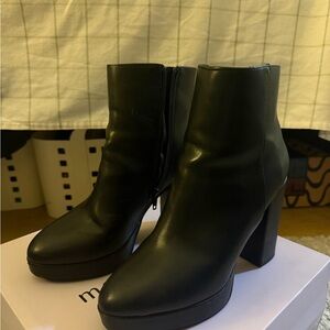 Madden Girl Black Heeled Banerr Boots